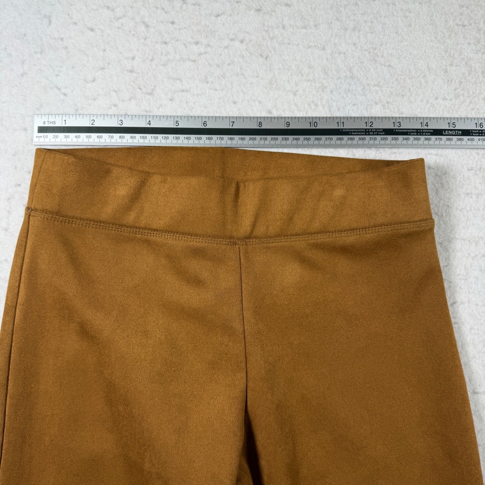 Rock & Roll Cowgirl Brown Faux Suede Bell Bottom Flare Leggings 78-2911 Small - Picture 4 of 7